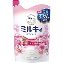 牛乳石鹸ミルキィボディソープ つめかえ用フローラルソープの香り400ml 32個 Amazon | ミルキィ ボディソープ セット (ポンプ付550ml＋